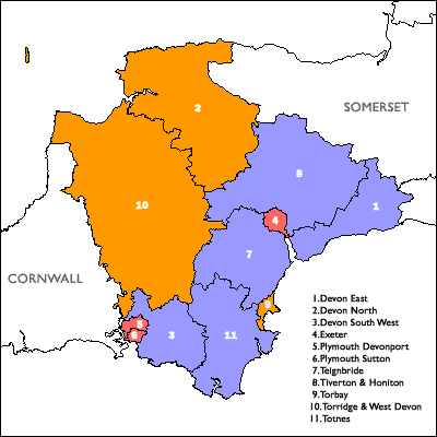 Click on a constituency or county