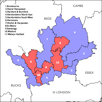 Click on a constituency or county