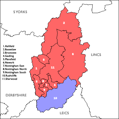 Click on a constituency or county