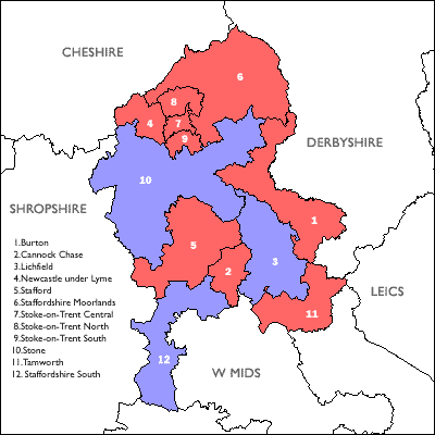 Click on a constituency or county