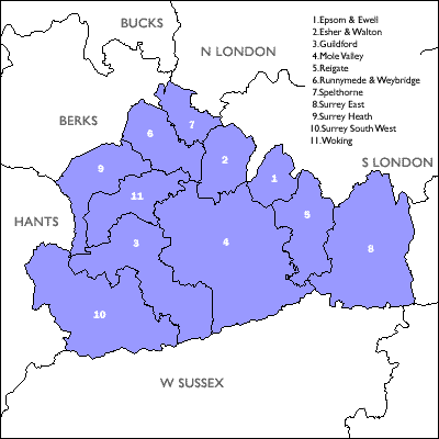 Click on a constituency or county
