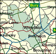 Bury South - Local Map of the constituency