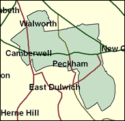 Camberwell & Peckham - Local Map of the constituency