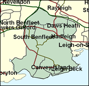 Castle Point - Local Map of the constituency