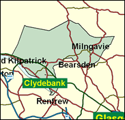 Clydebank & Milngavie - Local Map of the constituency