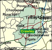 Crawley - Local Map of the constituency