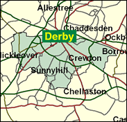 Derby South - Local Map of the constituency