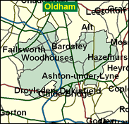 Ashton under Lyne - Local Map of the constituency
