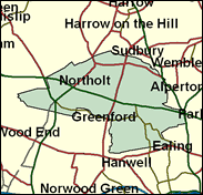 Ealing North - Local Map of the constituency