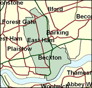 East Ham - Local Map of the constituency