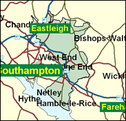 Eastleigh - Local Map of the constituency