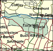 Enfield North - Local Map of the constituency