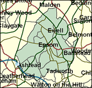 Epsom & Ewell - Local Map of the constituency