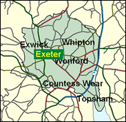 Exeter - Local Map of the constituency