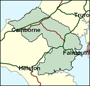 Falmouth & Camborne - Local Map of the constituency