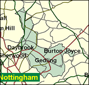 Gedling - Local Map of the constituency
