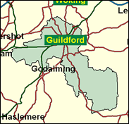 Guildford - Local Map of the constituency
