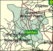 Halifax - Local Map of the constituency