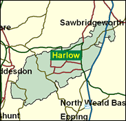 Harlow - Local Map of the constituency