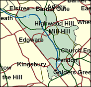 Hendon - Local Map of the constituency