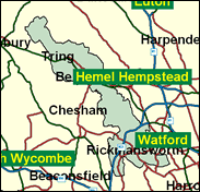 Hertfordshire South West - Local Map of the constituency