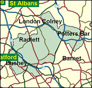 Hertsmere - Local Map of the constituency