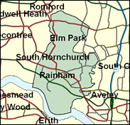 Hornchurch - Local Map of the constituency