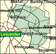 Leicester East - Local Map of the constituency