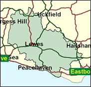 Lewes - Local Map of the constituency