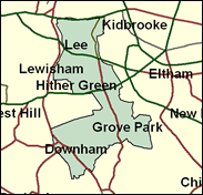 Lewisham East - Local Map of the constituency