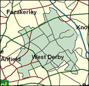 Liverpool, West Derby - Local Map of the constituency