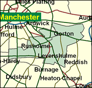 Manchester, Gorton - Local Map of the constituency