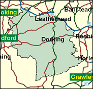 Mole Valley - Local Map of the constituency