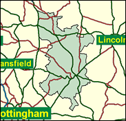 Newark - Local Map of the constituency
