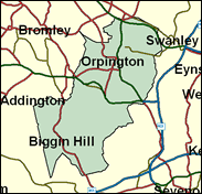 Orpington - Local Map of the constituency