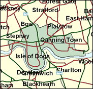 Poplar & Canning Town - Local Map of the constituency