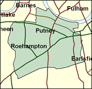 Putney - Local Map of the constituency