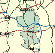 Reigate - Local Map of the constituency