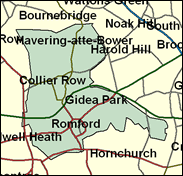 Romford - Local Map of the constituency