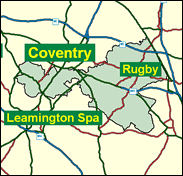 Rugby & Kenilworth - Local Map of the constituency