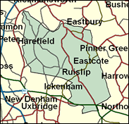 Ruislip - Northwood - Local Map of the constituency