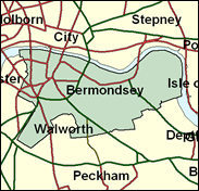Southwark North & Bermondsey - Local Map of the constituency