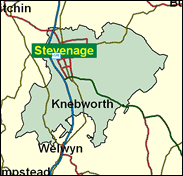 Stevenage - Local Map of the constituency