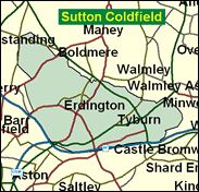 Birmingham, Erdington - Local Map of the constituency