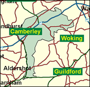 Surrey Heath - Local Map of the constituency