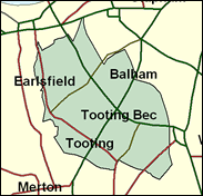 Tooting - Local Map of the constituency