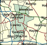Uxbridge - Local Map of the constituency