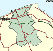 Vale of Clwyd - Local Map of the constituency