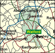 Watford - Local Map of the constituency