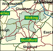 Woking - Local Map of the constituency
